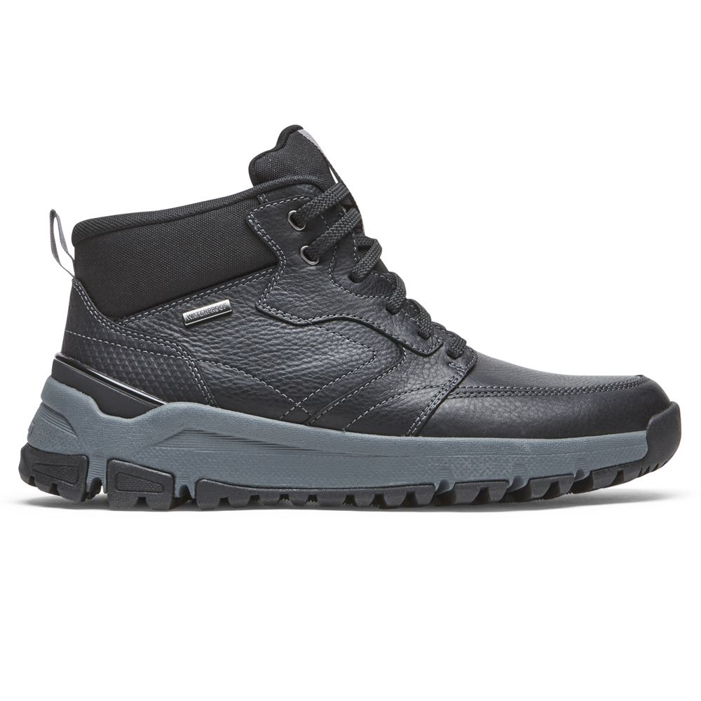 Stivali Rockport Uomo - Glastonbury Mid Waterproof - Nere - NQLJOBI-01